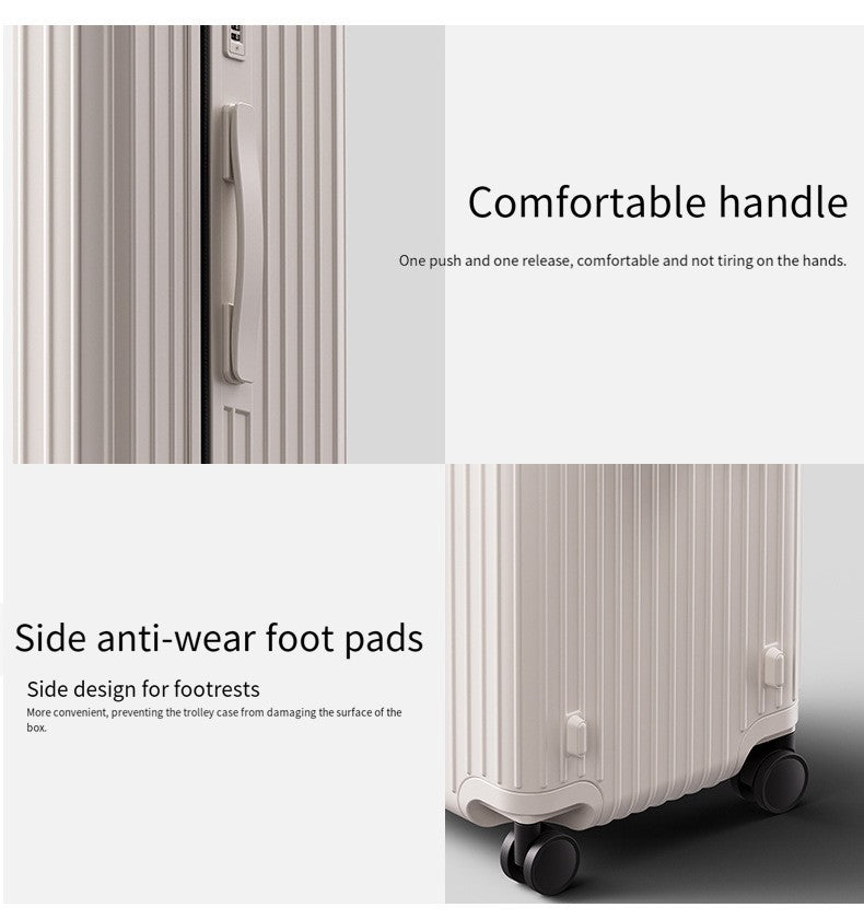 New Process Plastic Frame Suitcase 20-inch Carry-on Luggage 28-inch Thickened Trolley Case Large Capacity Travel Bag with Passwo