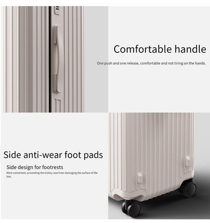 New Process Plastic Frame Suitcase 20-inch Carry-on Luggage 28-inch Thickened Trolley Case Large Capacity Travel Bag with Passwo