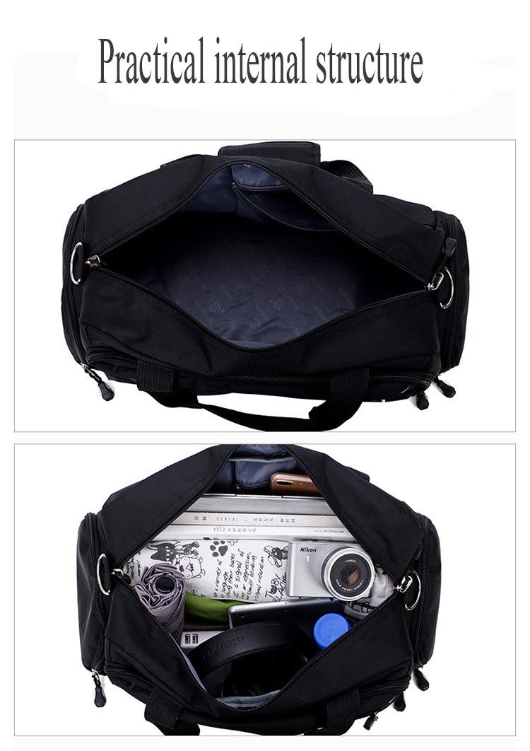 Unisex Waterproof Nylon Travel Handbag Men Weekend Shoulder Bags Vintage Casual Duffel Weekend Bag Women Overnight Packing Cubes
