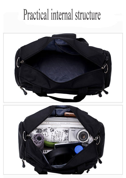 Unisex Waterproof Nylon Travel Handbag Men Weekend Shoulder Bags Vintage Casual Duffel Weekend Bag Women Overnight Packing Cubes