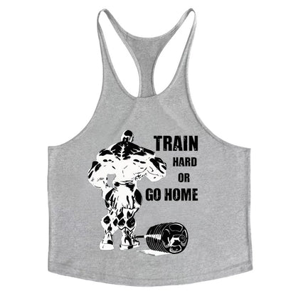 Men's Sleeveless Fitness Tank Top, Cotton Slim Fit Soft Gym Shirt, Bodybuilding Stringer Muscle Singlet for Intense Training