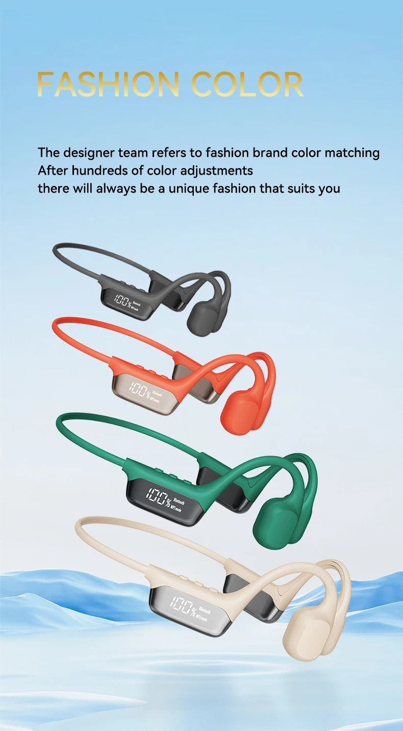 Real Swimming Bone Conduction Earphones Bluetooth Wireless Hifi Headphone IPX8 Waterproof 32GB MP3 Player Mic Headset