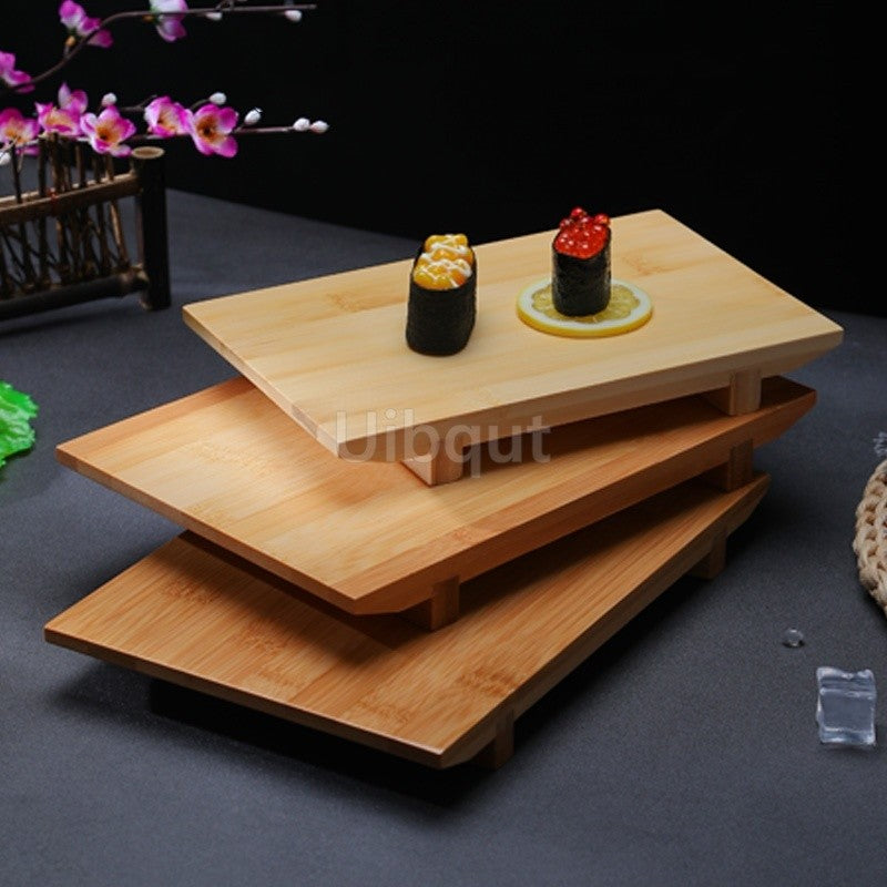 Bamboo Sushi Board boat plate Rectangular Platform Cooking Sashimi basin Japanese Korean Cuisine Tableware Serving Plate Tray