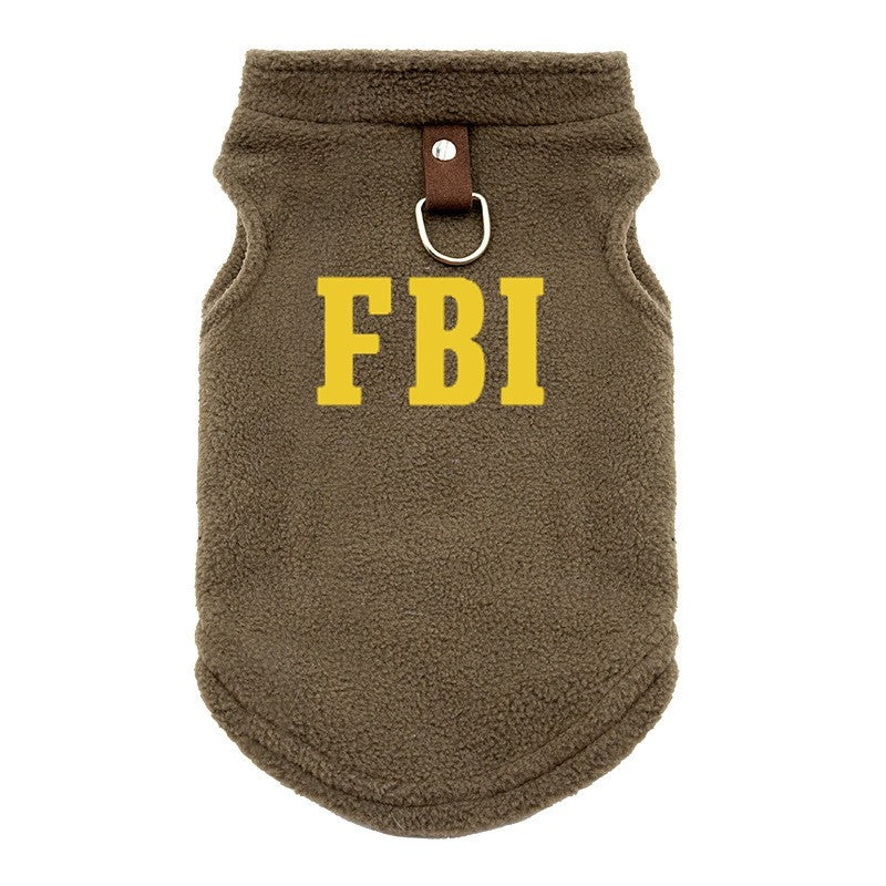 FBI Roupa para Cães Colete Macio Quente Roupa para Cachorros Colete Capa Roupa de Inverno para Animais de Estimação Jaqueta Casaco Cães Pequenos e Médios Roupa Chihuahua P-GG