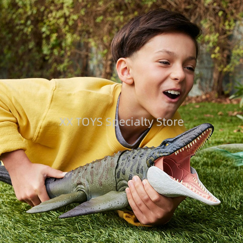 Jurassic World Rebirth Mosasaurus Distortus Rex Tyrannosaurus Rex Dinossauro Boneco de Ação com Luz e Som Presentes de Aniversário para Meninos