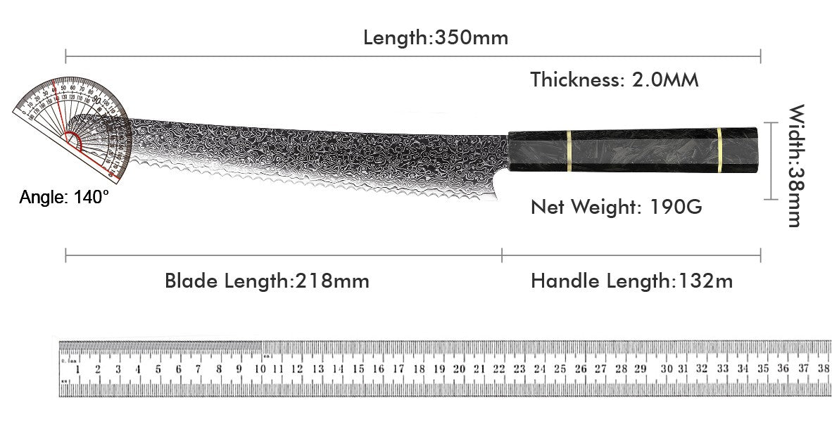Professional 67-layer Damascus Japanese Kitchen Nakiri Gyuto Chef bread boning Knife Set Home kitchen tool with Carbon Fiber HD