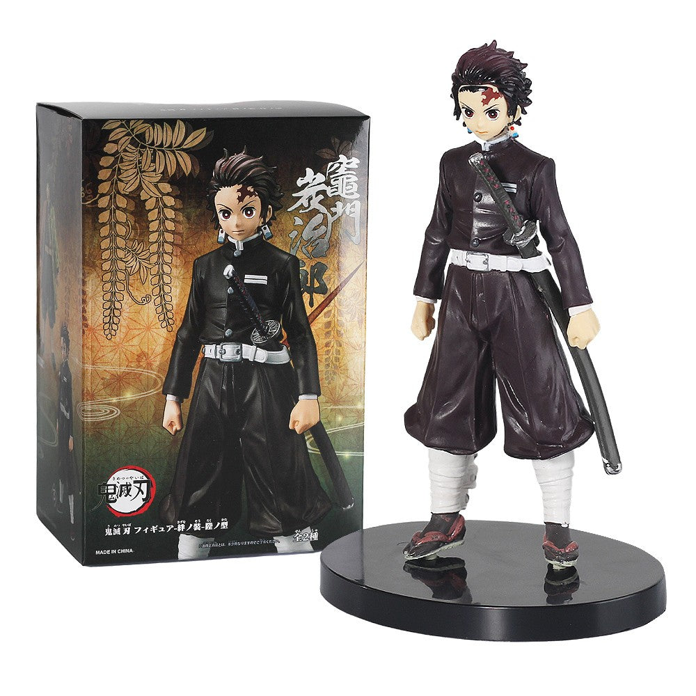 Anime figura Demon Slayer Figura Kamado Tanjirou Nezuko Action Figures PVC Modelo Brinquedos Zenitsu Estatueta Inosuke Kimetsu No Yaiba