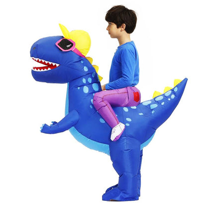 Kids Child Dinosaur Inflatable Costume Anime Purim Halloween Christmas Party Cosplay Costumes Dress Suits for Boys Girls