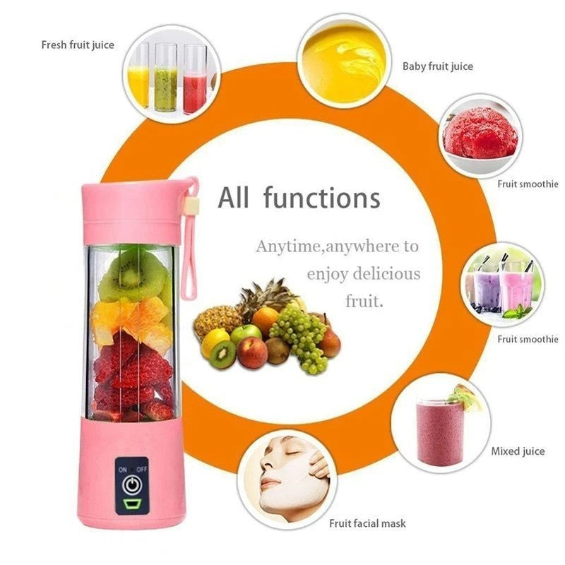 Portable Mini Juicer Handheld Electric Blender USB Rechargeable Multifunction Kitchen Appliance for Fruit Milkshake