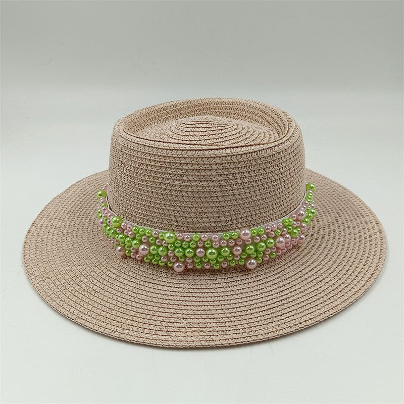 Bucket hat letters summer ladies bucket hat sun hat ladies straw hat fedora hat European men and women hat letters