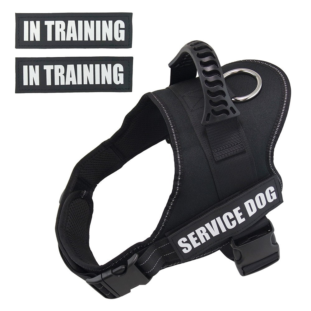 Colete Favorito de Suporte Emocional e Cão de Serviço com Arnês Para Cães de Estimação Com Patches Refletivos Removíveis Para Cães Grandes e Médios