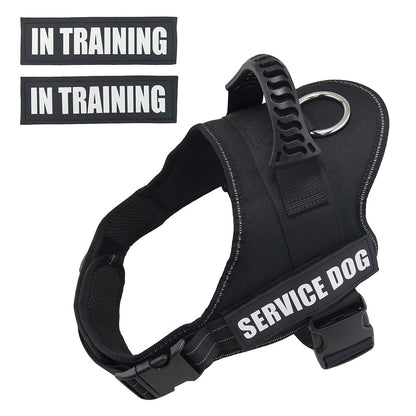 Colete Favorito de Suporte Emocional e Cão de Serviço com Arnês Para Cães de Estimação Com Patches Refletivos Removíveis Para Cães Grandes e Médios