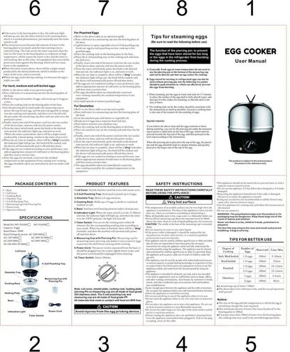 Panela Elétrica Multifuncional de Aço Inoxidável com Camada Dupla para Cozinhar Ovos – Vaporizador, Cozedor e Preparador de Café da Manhã, Eletrodoméstico Mini para Cozinha