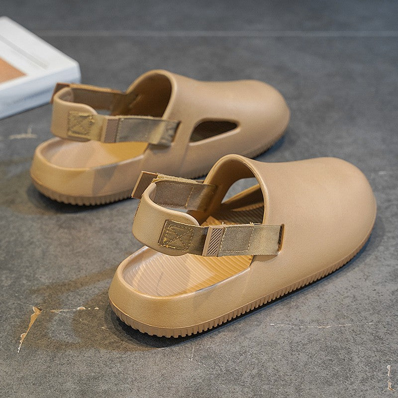 Men's casual hole shoes summer new EVA breathable soft soled sandals outdoor waterproof beach shoes youth fashion Joker slippers