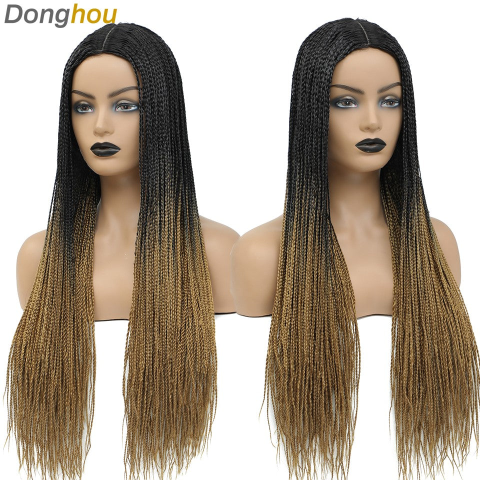 Long Straight Box Braided Wigs 26'' Good Quality Synthetic Twist Braids Wigs Perruque Tresses Africaines Femmes Solde Easy Wear