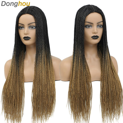 Long Straight Box Braided Wigs 26'' Good Quality Synthetic Twist Braids Wigs Perruque Tresses Africaines Femmes Solde Easy Wear