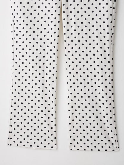 HH Woman Autumn Long Sleeves Turtleneck Zipper With Pockets Drawstring Casual Coats Women Fashion Polka Dot Printed Jacket