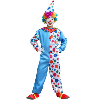 Adults Funny Clown  Costumes ,Joker Cosplay Suits for Men,Magician Performance Fancy Outfits?just Clothes,no Prop Wig/Mask/Shoes