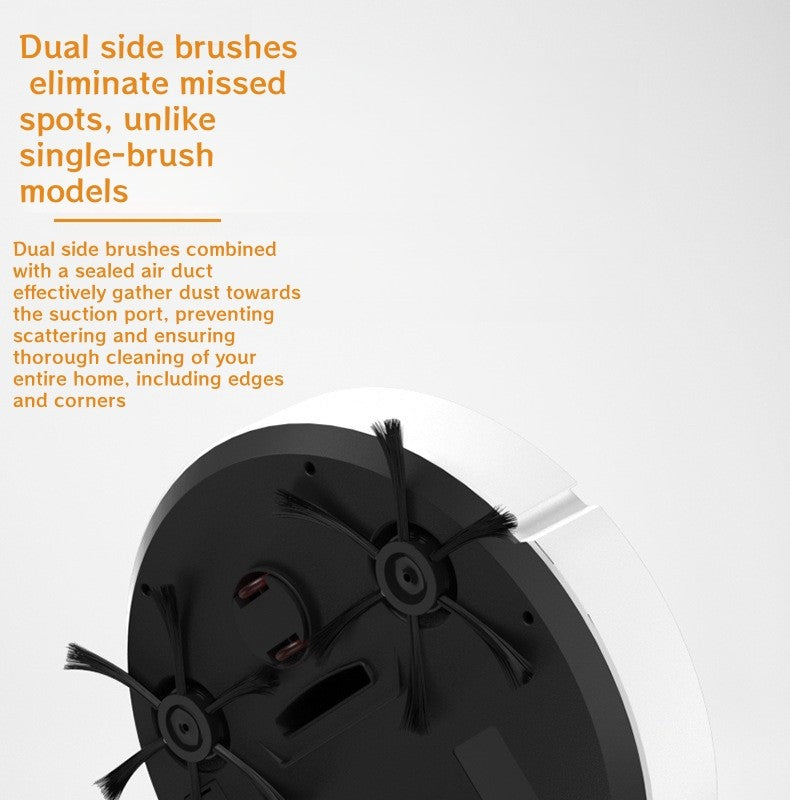 Ultra-Thin 3-in-1 Robot Vacuum & Mop: Sweeping, Wet & Dry Cleaning for Hard Floors, Pet Hair,Tiles - Automatic & Rechargeable