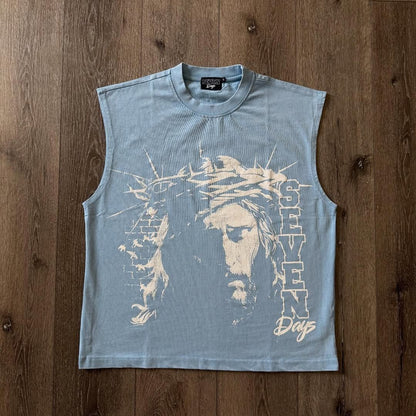 Summer Fashion Men and Women Sleeveless Shirts Harajuku Hip Hop Dragon Pattern Printed T-shirt Gothic American Sports Tank Top