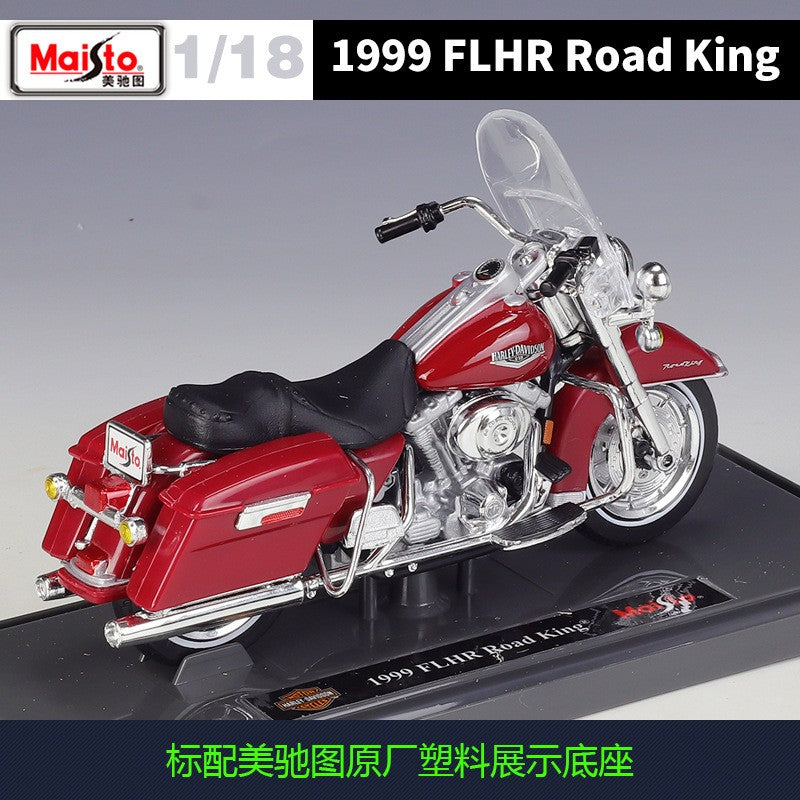 Maisto 1:18 Harley Road King 1999 FLHR Road King Imitação Liga Modelo de Motocicleta com Base Coleção de Presente de Brinquedo para Exibição