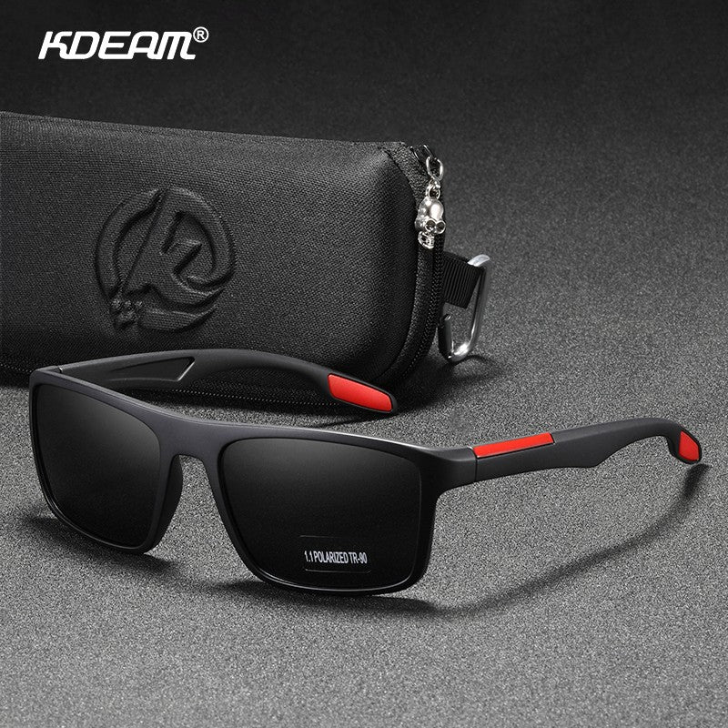 KDEAM Rectangular Ultra Light TR90 Sunglasses Men Polarized Wholesale