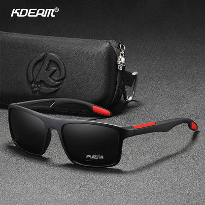 KDEAM Rectangular Ultra Light TR90 Sunglasses Men Polarized Wholesale
