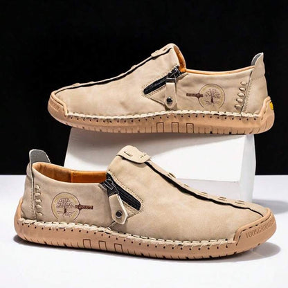 Handmade Leather Men Shoes Casual Slip On Loafers Breathable Leather Shoes Men Flats Hot Sale Moccasins Outdoor Shoes Plus Size