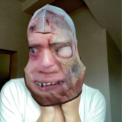 3D Digital Print Mask Creative Horror Cosplay Headscarf Halloween Party Hip Hop Headwear
