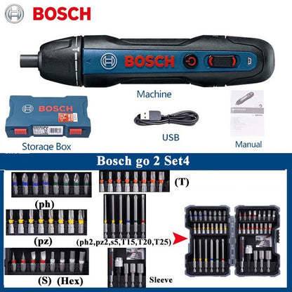Parafusadeira Bosch Go 2 Recarregável Sem Fio Furadeira Parafusadeira de Impacto Bosch Go Parafusadeira Elétrica Ferramentas Elétricas Domésticas Multifuncionais
