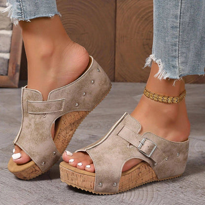 Women Comfortable Platform Sandals Open Toe Wedge Sandals Summer Lightweight New Slippers Fashion Casual Designer Women Shoes