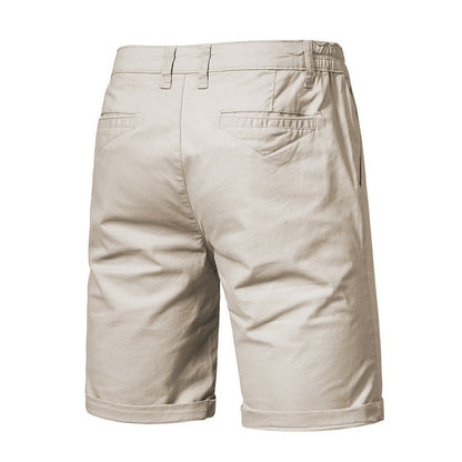 Men Summer Soild Cotton Shorts For Man Casual Business Shorts Elastic Waist Sport Beach Shorts Gym Running Shorts Male Clothing