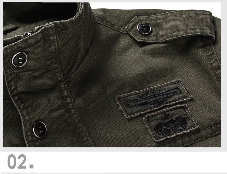 New 2023 Casual Army Military Jacket Men Plus Size M-6XL Jaqueta masculina Air force one Spring & Autumn Cargo Mens Jackets Coat