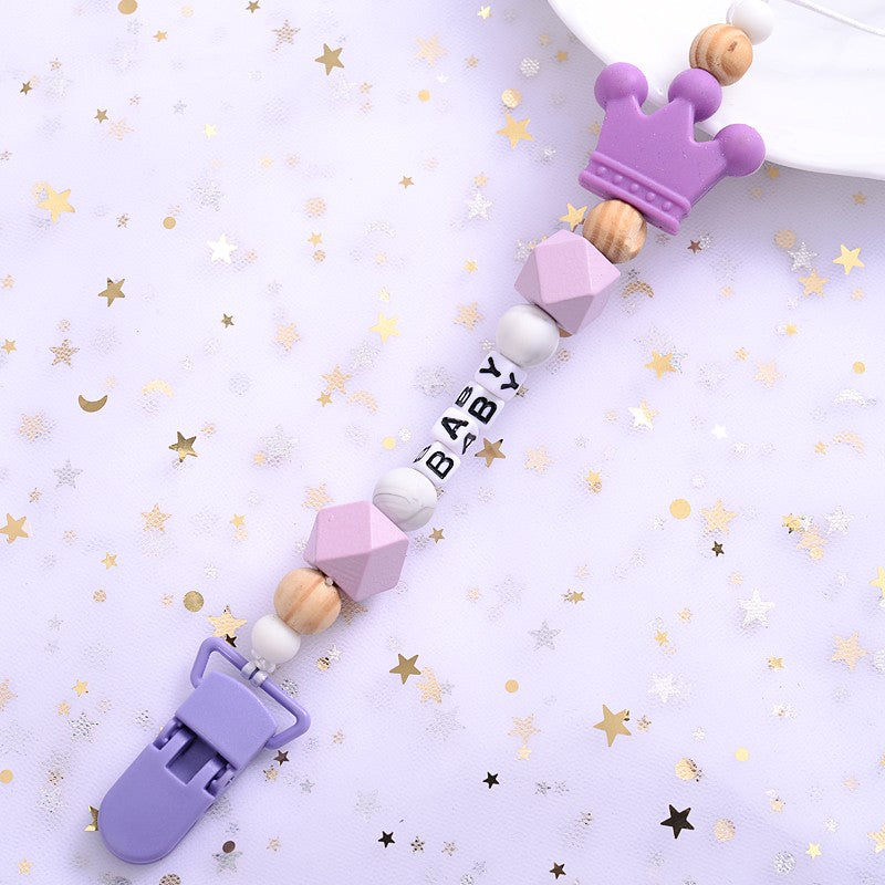New 5 Colors Baby Teether Handmade Making Pacifier Clips  Holder Chains Silicone Pacifier Chain Clip Baby Teething Chain