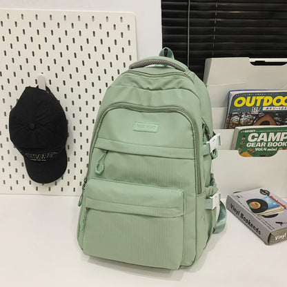 Mochila Escolar Unissex Nova Japonesa Simples de Estudante do Ensino Médio e Fundamental Mochila de Grande Capacidade
