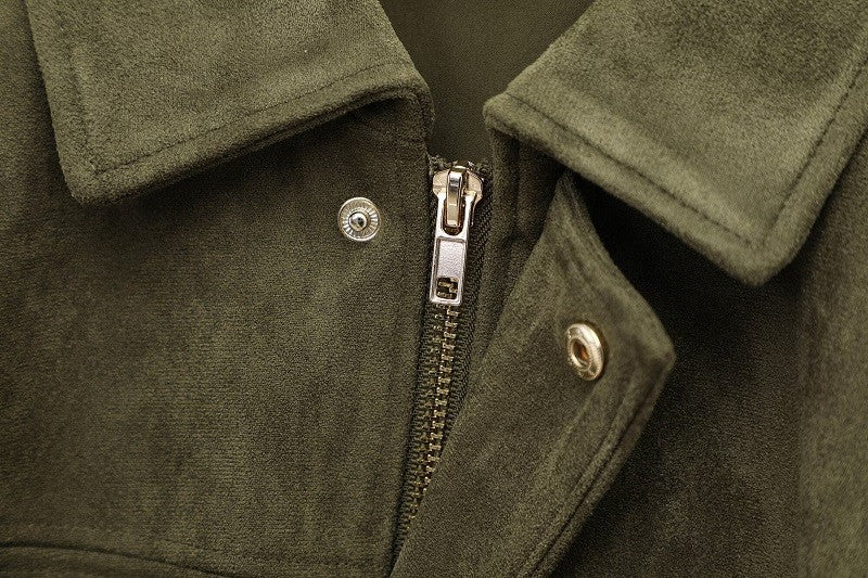 MUJER 2025 Suede Bomber Jackets for Women Outerwears Oversized Jacket Woman Streetwear Zip Women's Coats Padded Varsity Jackets