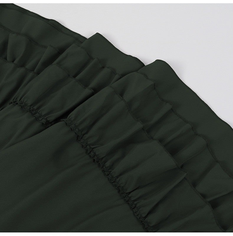 Brown Ruffled High Waisted Long Victorian Skirt Steampunk Skirts Womens Party Wear Gothic Vintage Clothes Medieval Costume Sexy