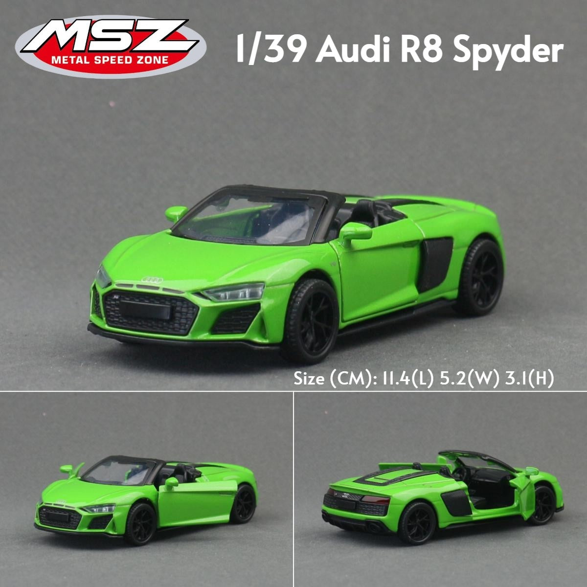 MSZ 1/43 Audi RS7 R8 RS5 Q7 Volkswagen T1 Bus Beetle Toy Car Model Diecast Metal Miniature Pull Back Collection Gift Children