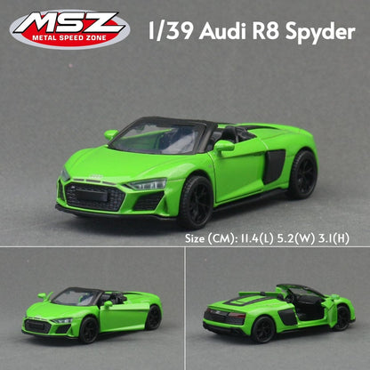 MSZ 1/43 Audi RS7 R8 RS5 Q7 Volkswagen T1 Bus Beetle Toy Car Model Diecast Metal Miniature Pull Back Collection Gift Children