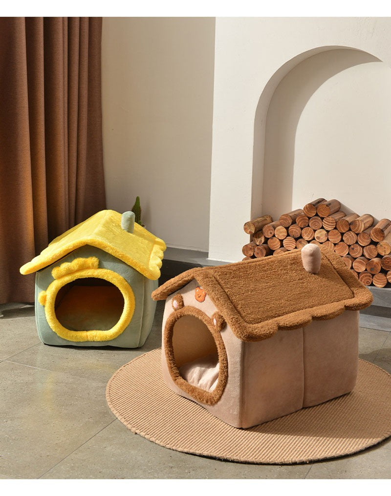 Casa de Cachorro Dobrável, Casinha, Cama, Tapete Para Cães Pequenos e Médios, Gatos, Quente de Inverno, Cama de Gato, Ninho, Produtos Para Animais de Estimação, Cesta, Caverna de Filhotes, Sofá Para Pets