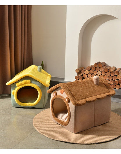 Casa de Cachorro Dobrável, Casinha, Cama, Tapete Para Cães Pequenos e Médios, Gatos, Quente de Inverno, Cama de Gato, Ninho, Produtos Para Animais de Estimação, Cesta, Caverna de Filhotes, Sofá Para Pets