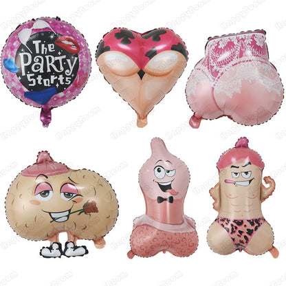 Cartoon Funny Penis Foil Balloon Big Willy Shape Ballons Bachelorette Party Bride To Be Decor Globos Hen Night Party Supplies