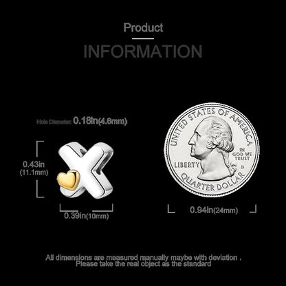 Fit Original Bangle Bracelet DIY A-Z Alphabet Charms Bead 925 Sterling Silver CZ Zircon LOVE Letter Dangle Pendant Jewelry Gift