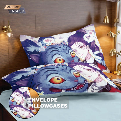 3pcsK-Pop Demon Hunters Printed Chipless Bedding, Multi Sized Bedding, Dormitory duvet Cover, Soft Machine Washable Decoration