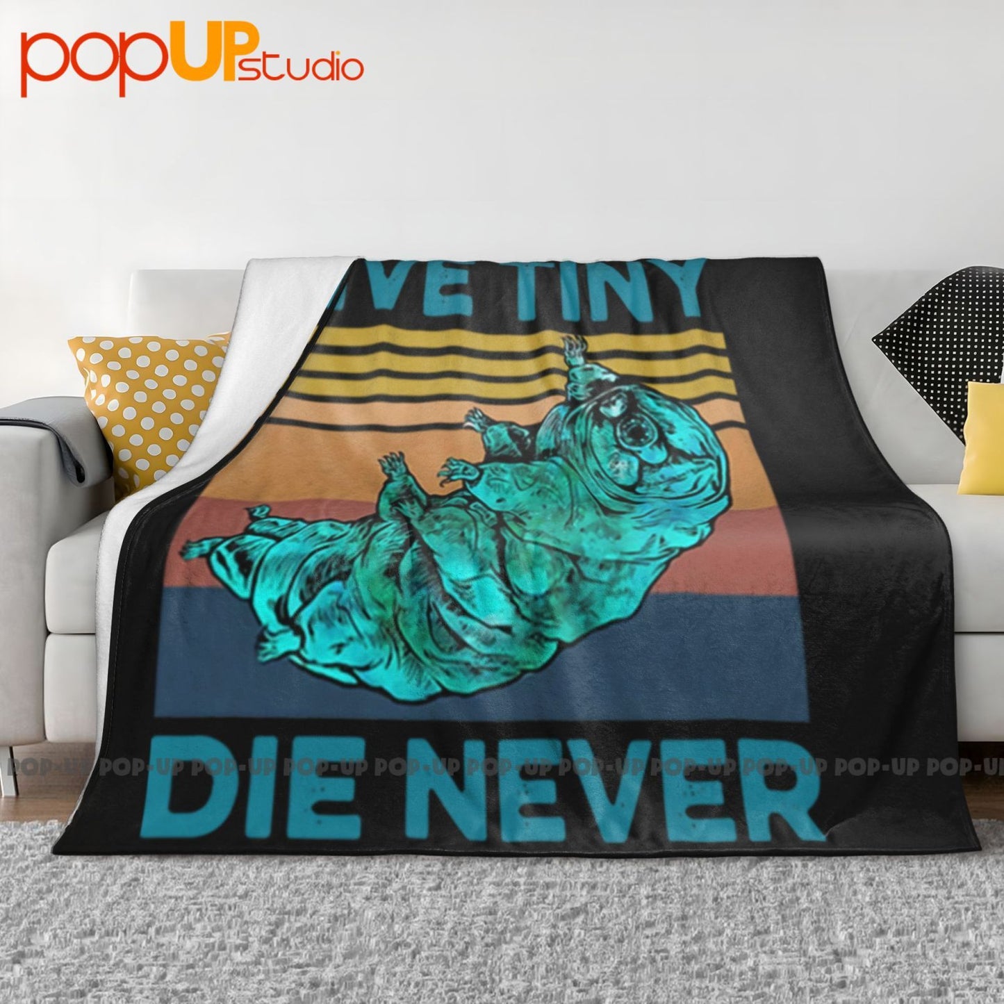 Animal Tardígrado Vivo Minúsculo Morra Nunca Vintage Gráfico Cobertor Ultra Macio Colcha Inverno Capa de Sofá Capas de Cama