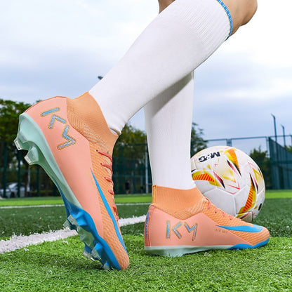 New Men Soccer Shoes Adult Futsal Sport Indoor Football Boots Cleats Non-Slip Boys Grass Ultralight Turf Comfortable Match