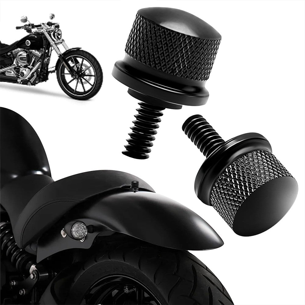 1 peça Acessórios para Motocicleta Parafuso de Assento Traseiro CNC Aba de Parafuso do Para-Lama Preto Para Harley Touring Road King Street Glide Softail Dyna CVO