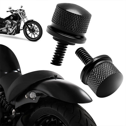 1 peça Acessórios para Motocicleta Parafuso de Assento Traseiro CNC Aba de Parafuso do Para-Lama Preto Para Harley Touring Road King Street Glide Softail Dyna CVO