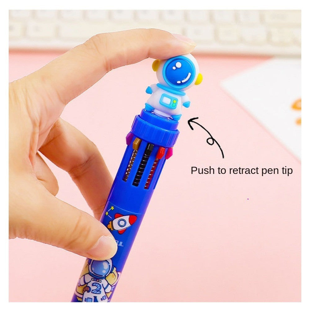 5/10 Pcs Cartoon Astronaut Ten Color Pens Kids Birthday Party Wedding Guest Gifts, Back To School Kindergarten Carnival Gifts