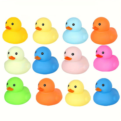12/24 Colorful Rubber Ducks Bath and Shower Summer Beach Birthday Party Pool Party Decorations Gifts Stocking Stuffers
